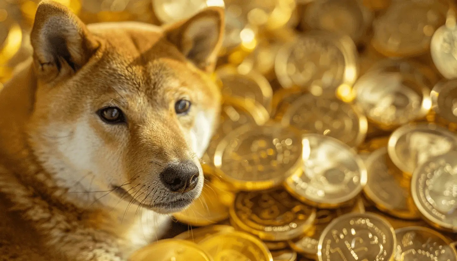 柴犬とコイン