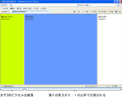 長さ比率で指定する