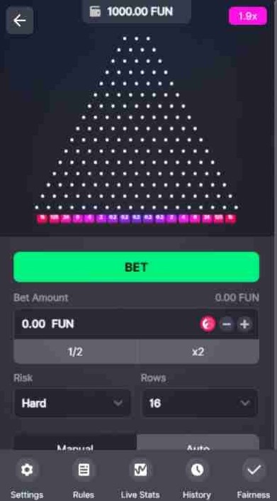 BitStarzのPlinko