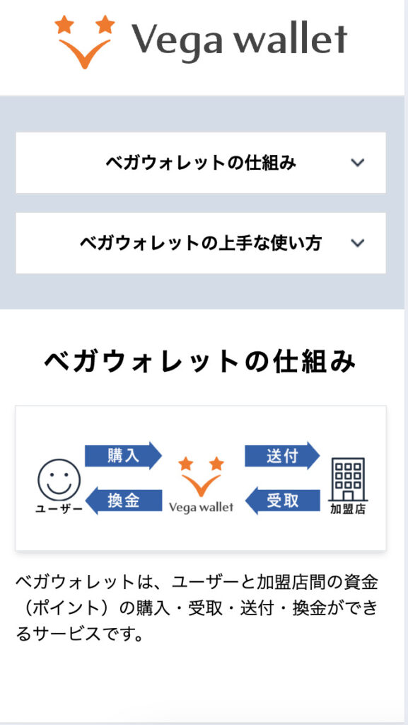 ベガウォレットの入金方法